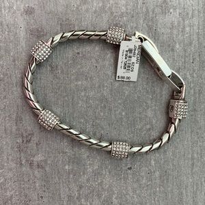 Silver Brighton bracelet. Brand new with tag & extender chain. Crystals.